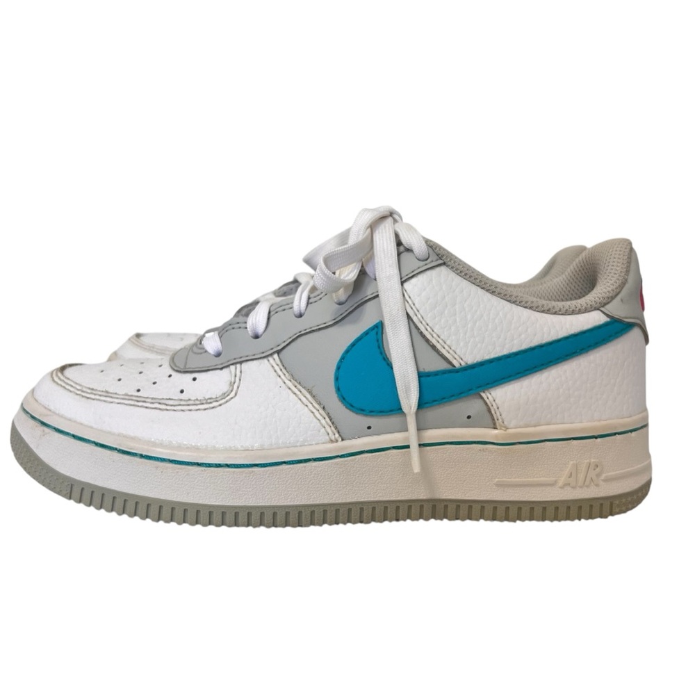 Nike Air Force 1 Low Top 75th Anniversary Gray Blue Yellow DJ9993-100 Youth 4.5